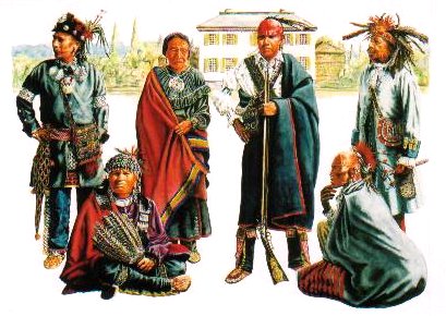 Irokesische Kleidung um 1750