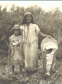 Paiute Frau mit Kindern