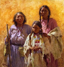 3 Generationen Plains Indianerinnen